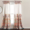 Clara Turquoise & Tangerine Paisley Room-Darkening Rod Pocket Curtain Panel Pair, (95")