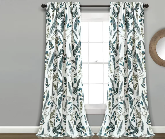 Devonia Allover Floral Room-Darkening Rod Pocket Curtain Panel Pair 3 Devonia Allover Floral Room-Darkening Rod Pocket Curtain Panel Pair - Image 3