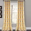 Diamond Ikat Yellow & Gray Room-Darkening Grommet Curtain Panel Pair, (84")