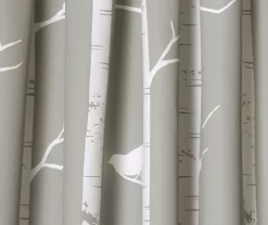 Bird On The Tree Gray Room-Darkening Rod Pocket Curtain Panel Pair, (84") -Home Decor Store 810468353 2