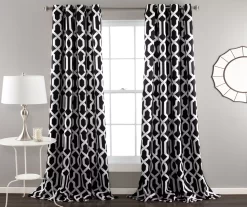 Edward Trellis Room-Darkening Grommet Curtain Panel Pair 25 Edward Trellis Room-Darkening Grommet Curtain Panel Pair -Home Decor Store 810468411