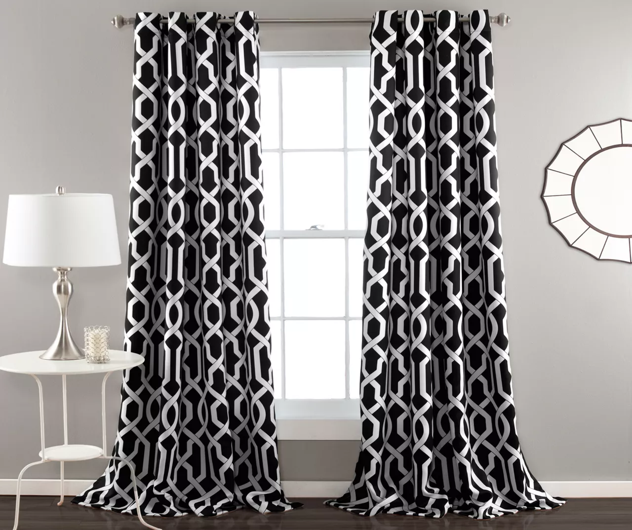 Edward Trellis Room-Darkening Grommet Curtain Panel Pair 6 Edward Trellis Room-Darkening Grommet Curtain Panel Pair - Image 6