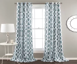 Edward Trellis Room-Darkening Grommet Curtain Panel Pair 23 Edward Trellis Room-Darkening Grommet Curtain Panel Pair -Home Decor Store 810468412