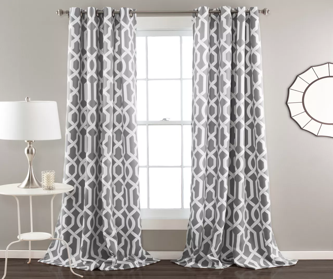 Edward Trellis Room-Darkening Grommet Curtain Panel Pair 9 Edward Trellis Room-Darkening Grommet Curtain Panel Pair - Image 9
