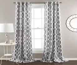 Edward Trellis Room-Darkening Grommet Curtain Panel Pair 26 Edward Trellis Room-Darkening Grommet Curtain Panel Pair -Home Decor Store 810468416