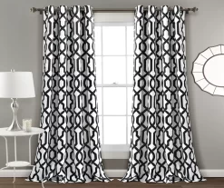 Edward Trellis Room-Darkening Grommet Curtain Panel Pair 24 Edward Trellis Room-Darkening Grommet Curtain Panel Pair -Home Decor Store 810468418