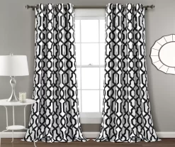 Edward Trellis Room-Darkening Grommet Curtain Panel Pair 27 Edward Trellis Room-Darkening Grommet Curtain Panel Pair -Home Decor Store 810468419 8