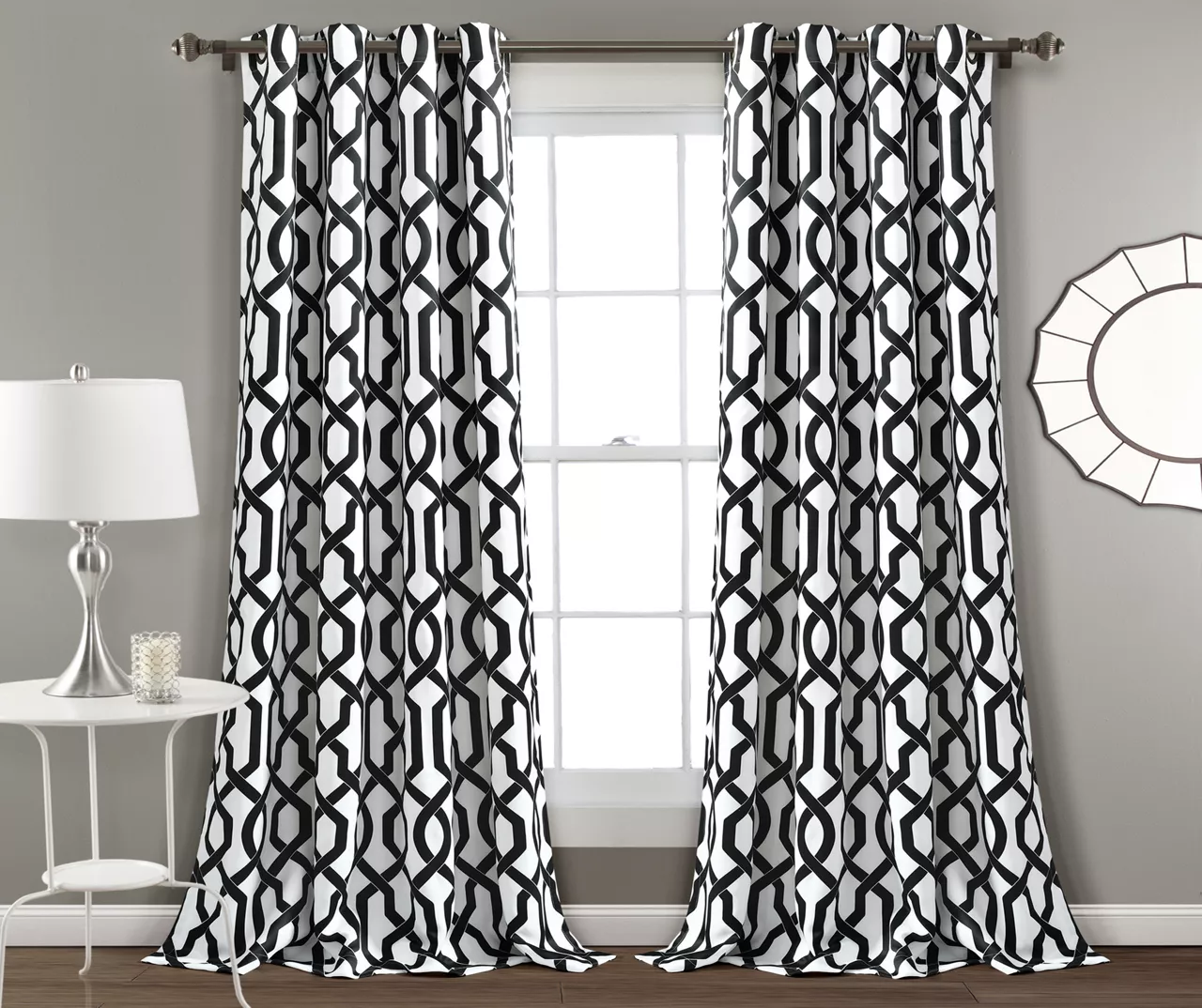 Edward Trellis Room-Darkening Grommet Curtain Panel Pair 8 Edward Trellis Room-Darkening Grommet Curtain Panel Pair - Image 8