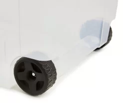 160-Quart Clear Wheeled Latch Storage Tote With Handle -Home Decor Store 810473436 2