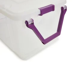 160-Quart Clear Wheeled Latch Storage Tote With Handle -Home Decor Store 810473436 4