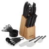 Black Soft Grip 25-Piece Cutlery Set