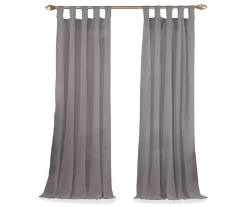 Priya Gray Semi-Sheer Tab Top Curtain Panel, (95") 9 Priya Gray Semi-Sheer Tab Top Curtain Panel, (95") -Home Decor Store 810474123 4