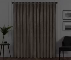 Harper Mushroom Velvet Blackout Rod Pocket Curtain Panel, (108") 14 Harper Mushroom Velvet Blackout Rod Pocket Curtain Panel, (108") -Home Decor Store 810474950 6