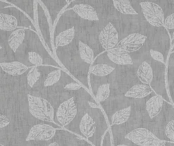 Nora Botanical Gray Blackout Rod Pocket Curtain Panel, (84") 13 Nora Botanical Gray Blackout Rod Pocket Curtain Panel, (84") -Home Decor Store 810474958 5