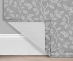 Nora Botanical Gray Blackout Rod Pocket Curtain Panel, (63") 11 Nora Botanical Gray Blackout Rod Pocket Curtain Panel, (63") -Home Decor Store 810475043 3