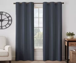Gabriella Indigo Blackout Grommet Curtain Panel, (95")