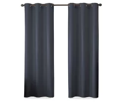 Gabriella Indigo Blackout Grommet Curtain Panel, (95") -Home Decor Store 810475074 4