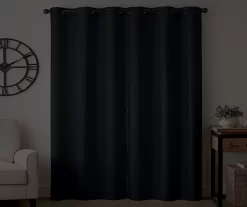 Gabriella Indigo Blackout Grommet Curtain Panel, (95") -Home Decor Store 810475074 6