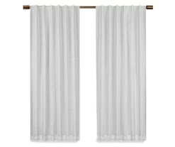 Nora Crochet White Blackout Rod Pocket Curtain Panel, (95") 12 Nora Crochet White Blackout Rod Pocket Curtain Panel, (95") -Home Decor Store 810475286 4