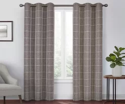 Peconic Chocolate Blackout Grommet Curtain Panel, (84")