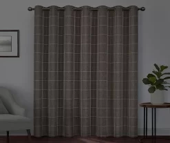 Peconic Chocolate Blackout Grommet Curtain Panel, (63") -Home Decor Store 810475405 6