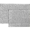 Dark Gray & White Chenille 2-Piece Bath Rug Set