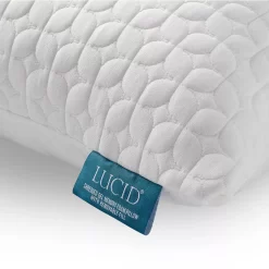 Fiber & Shredded Memory Foam Pillow With Zippered Inner Cover -Home Decor Store 810490764 810490768 5 1
