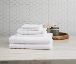 White 6-Piece Towel Set -Home Decor Store 810490785 2