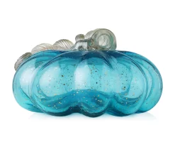 4" Blue Glass Pumpkin -Home Decor Store 810491565 A0 5