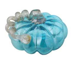 4" Blue Glass Pumpkin -Home Decor Store 810491565 A0 6