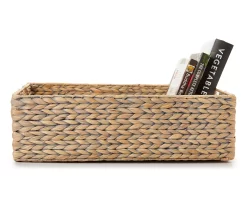 Gray Water Hyacinth Underbed Storage Bin -Home Decor Store 810495445 3