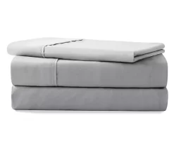 Light Gray Microfiber Twin 3-Piece Sheet Set