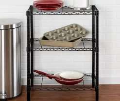 Black 3-Tier Adjustable Shelving Unit -Home Decor Store 810505130 3