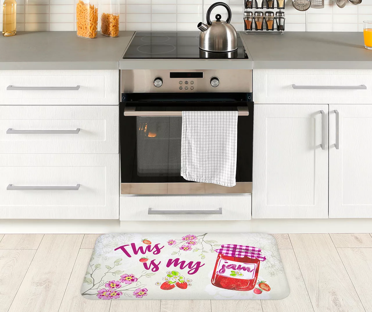 "This Is My Jam" Jar Print Kitchen Mat, (18" X 30") 2 "This Is My Jam" Jar Print Kitchen Mat, (18" X 30") - Image 2