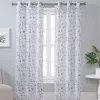 Broyhill Cassandra Floral Sheer Grommet Curtain Panel Pair