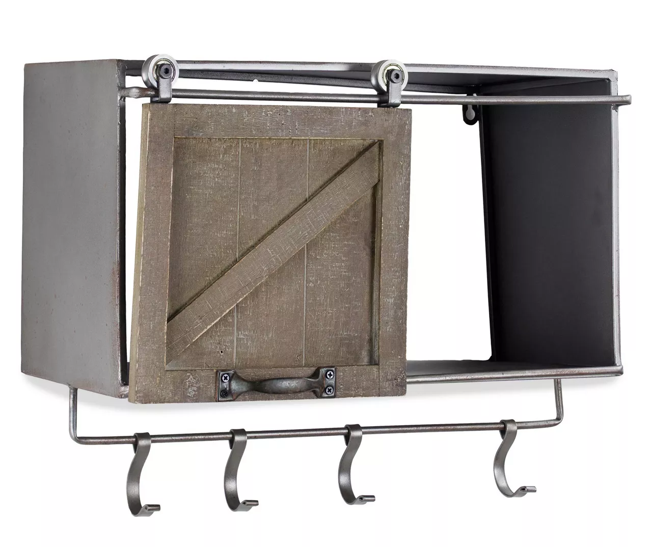 Rustic Sliding Barn Door Storage Rack 1 Rustic Sliding Barn Door Storage Rack