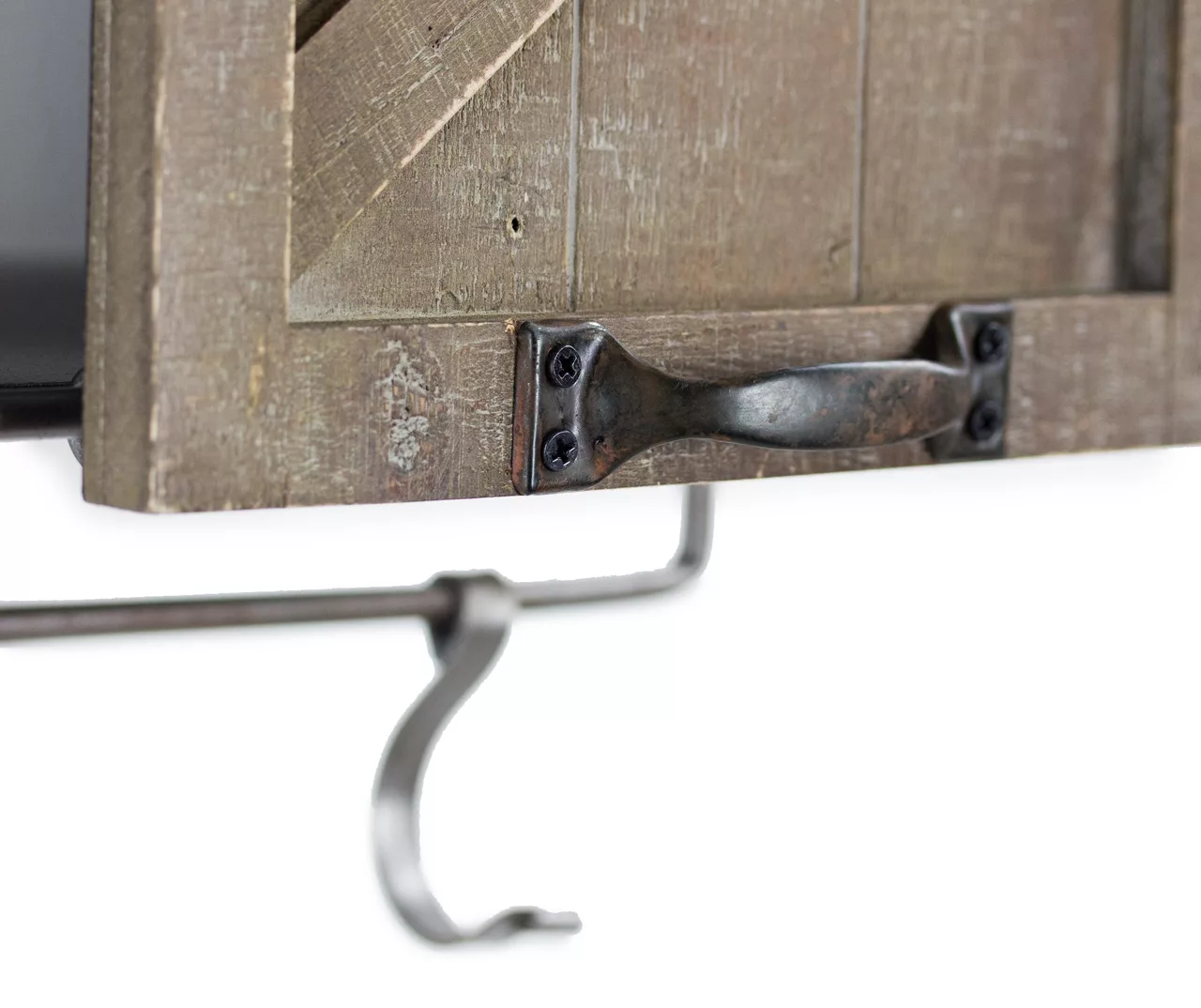 Rustic Sliding Barn Door Storage Rack 4 Rustic Sliding Barn Door Storage Rack - Image 4