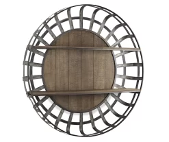 Rustic Round Shelf Organizer