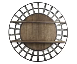 Rustic Round Shelf Organizer -Home Decor Store 810509320 5