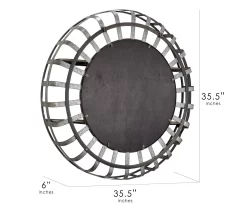 Rustic Round Shelf Organizer -Home Decor Store 810509320 6