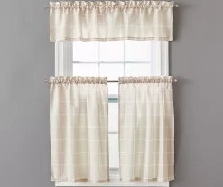 Taupe Ronan Valance & Tier 3-Piece Curtain Set