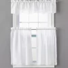 White Lily Valance & Tier 3-Piece Curtain Set