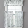 Walden Geometric Valance & Tier 3-Piece Curtain Set