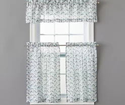 Walden Geometric Valance & Tier 3-Piece Curtain Set