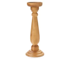 Wooden Pillar Candle Holder, (13")