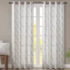 Sereno Fretwork Ivory Light-Filtering Grommet Curtain Panel, (95")