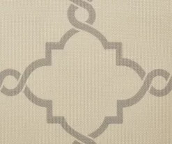 Sereno Fretwork Beige Light-Filtering Grommet Curtain Panel, (84") -Home Decor Store 810518024 810518025 810518026 6 1