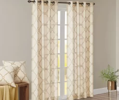 Sereno Fretwork Light-Filtering Grommet Curtain Panel -Home Decor Store 810518028 810518029 810518030 1 1