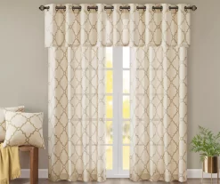 Sereno Fretwork Light-Filtering Grommet Curtain Panel -Home Decor Store 810518028 810518029 810518030 9 1