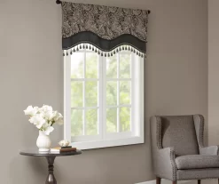 Valerie Beaded Rod Pocket Valance -Home Decor Store 810518059 1